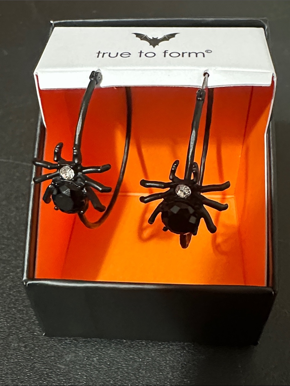 True to form Halloween spider 🕷️ hoop earrings